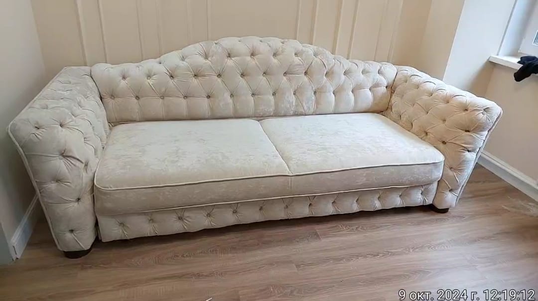 Замена обивки дивана на дому. Старокачаловская